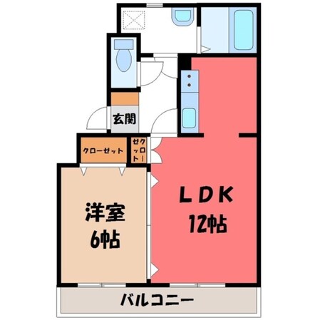 ドリームタウン三和 B棟の物件間取画像